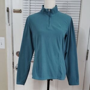 The North Face WomanTeal Quarter-Zip Fleece Pullover Versatality Warm Comfort